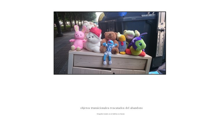 objetos transicionales rescatados del abandono